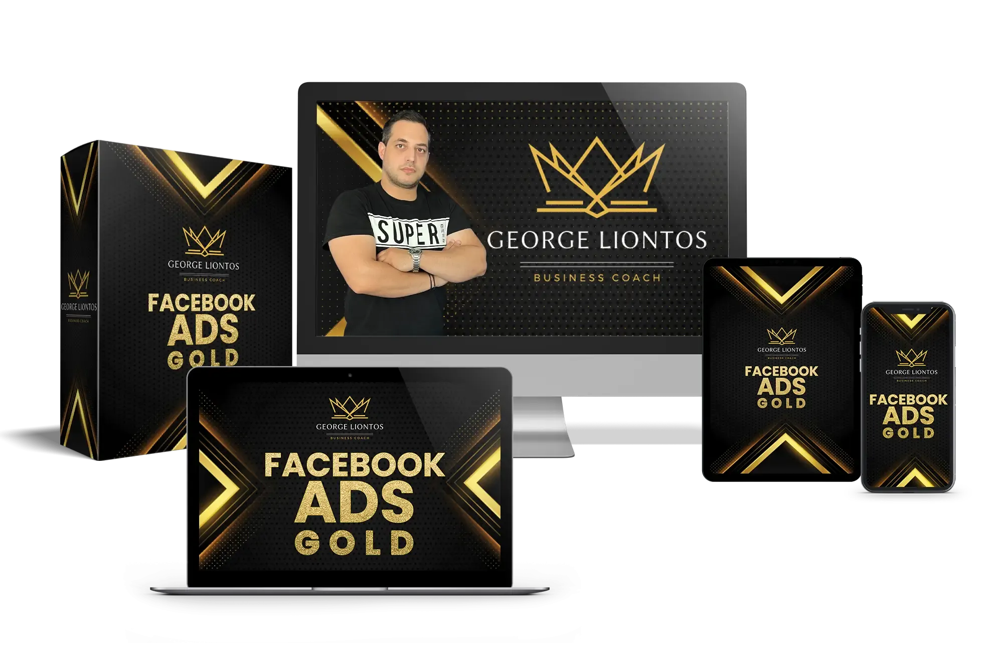 fb ads gold mockup