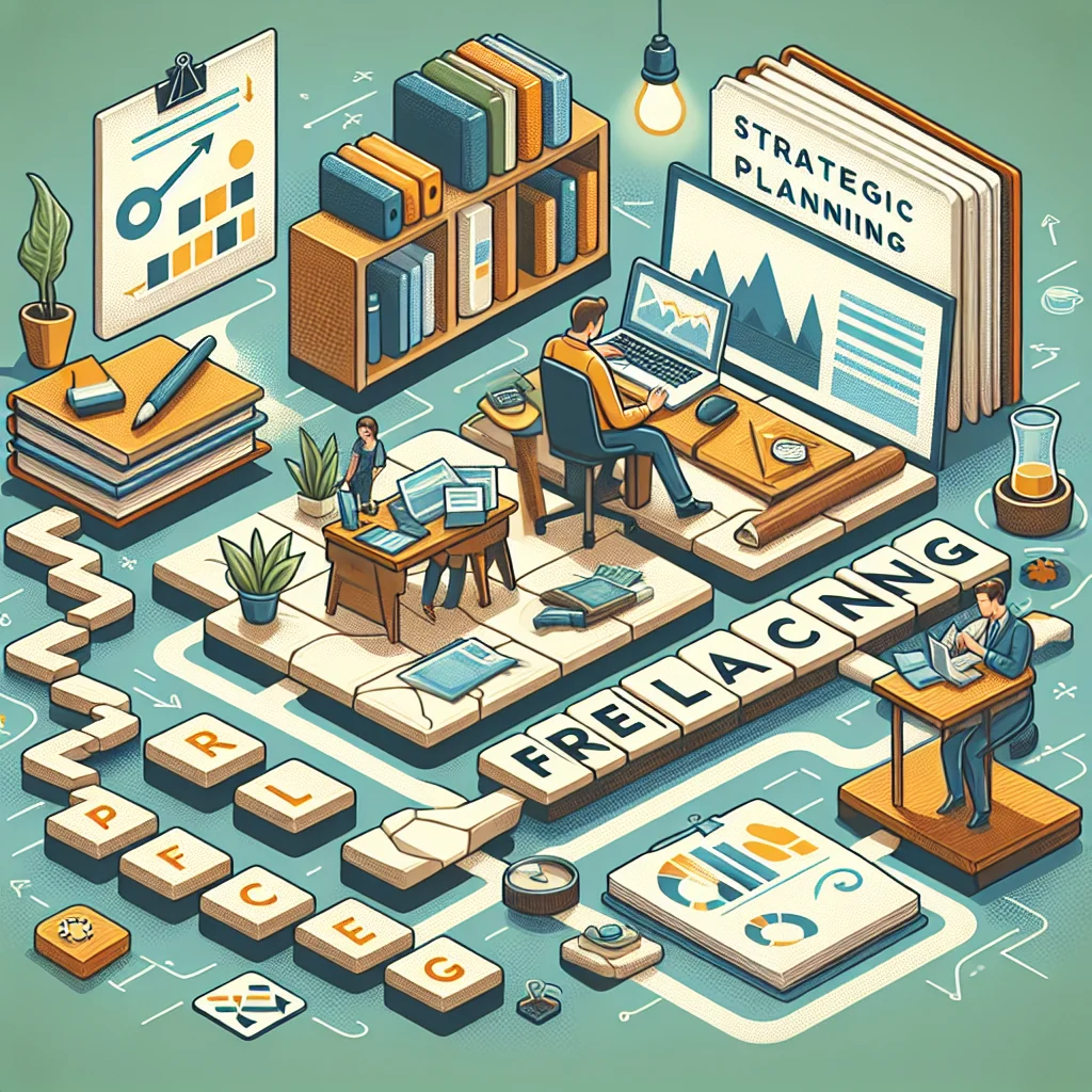 freelancing  and title: Οδηγός για την επιτυχία στο freelancing: στρατηγικές και συμβουλές για ελεύθερους επαγγελματίες.